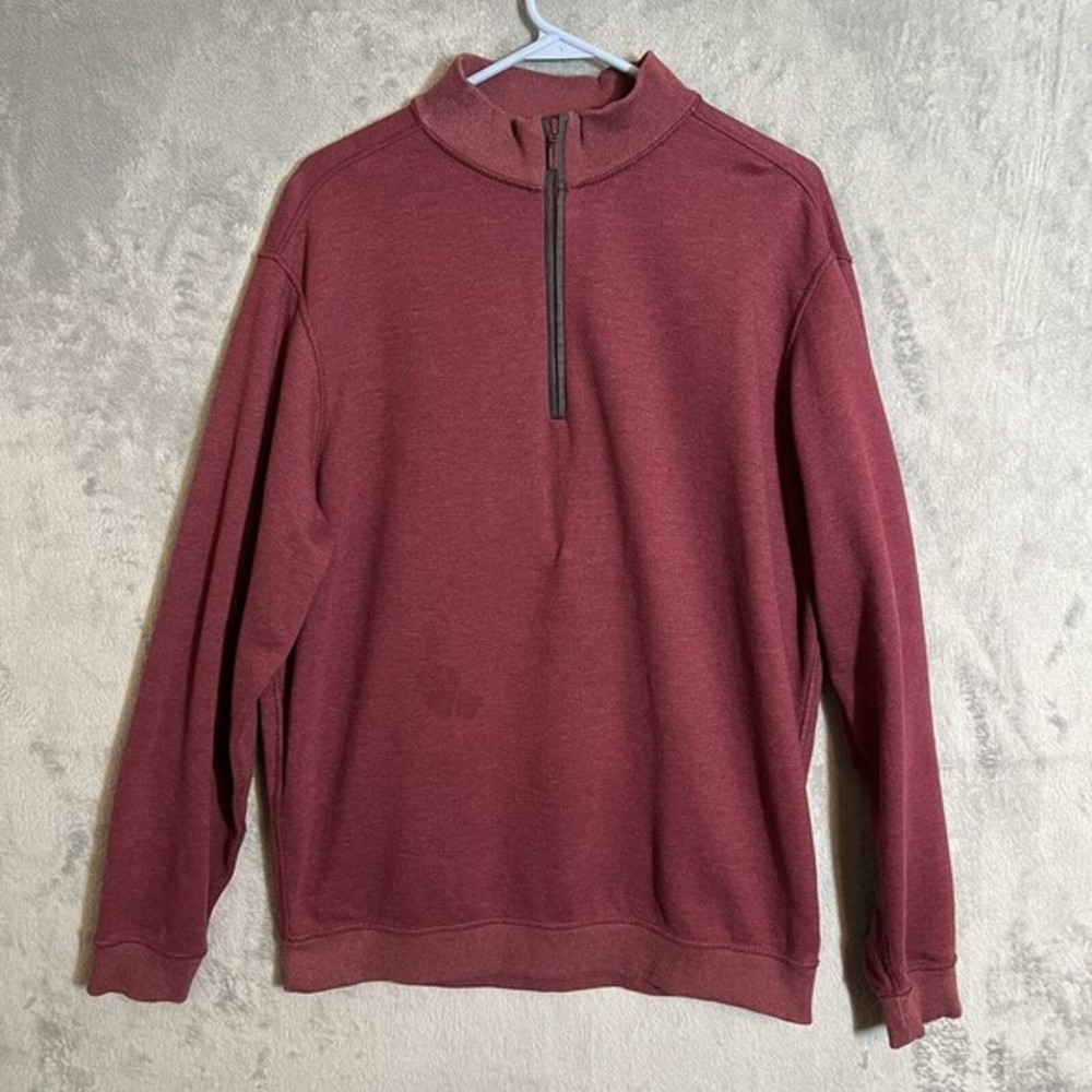 Horn Legend HL Sport Golf Long‎ Sleeve 1/4 Zip Polo Large Elbow Patches